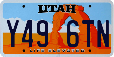 UT license plate Y496TN