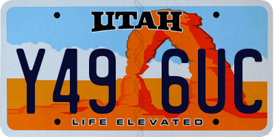 UT license plate Y496UC