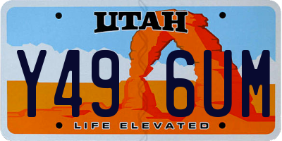 UT license plate Y496UM