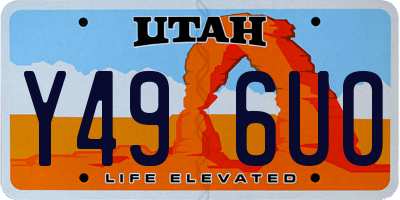 UT license plate Y496UO