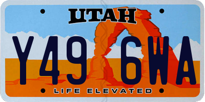 UT license plate Y496WA