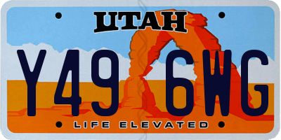 UT license plate Y496WG