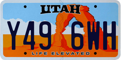 UT license plate Y496WH