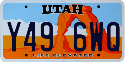UT license plate Y496WQ