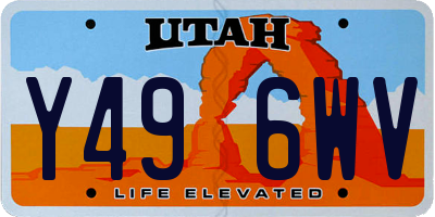 UT license plate Y496WV