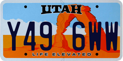 UT license plate Y496WW