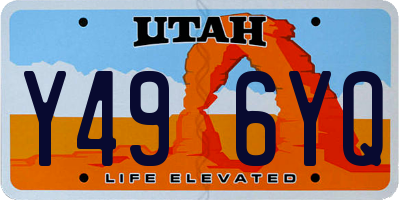 UT license plate Y496YQ
