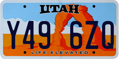 UT license plate Y496ZQ