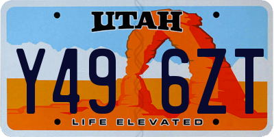UT license plate Y496ZT