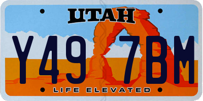 UT license plate Y497BM