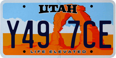 UT license plate Y497CE