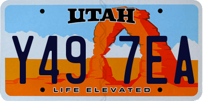 UT license plate Y497EA