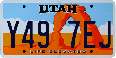 UT license plate Y497EJ