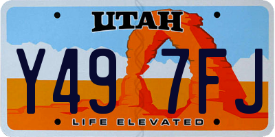 UT license plate Y497FJ