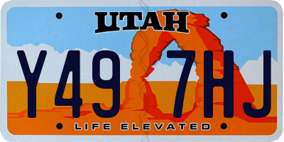 UT license plate Y497HJ
