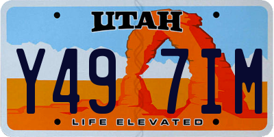 UT license plate Y497IM