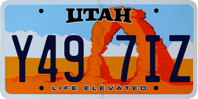 UT license plate Y497IZ