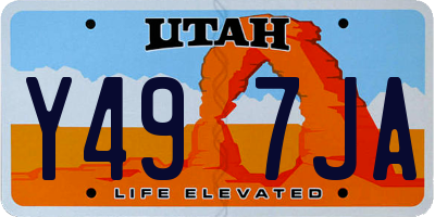 UT license plate Y497JA