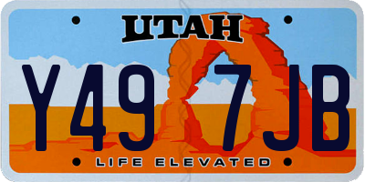 UT license plate Y497JB