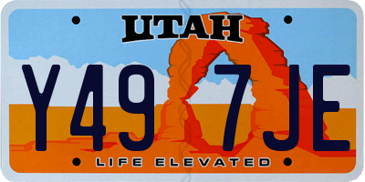 UT license plate Y497JE