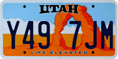 UT license plate Y497JM