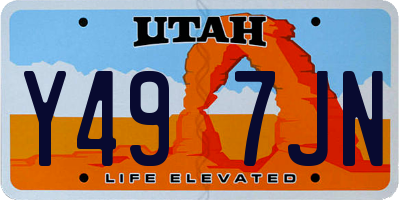 UT license plate Y497JN