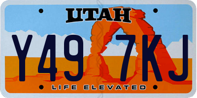 UT license plate Y497KJ