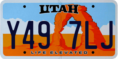 UT license plate Y497LJ