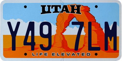 UT license plate Y497LM