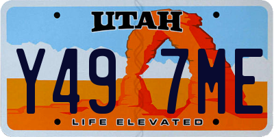UT license plate Y497ME