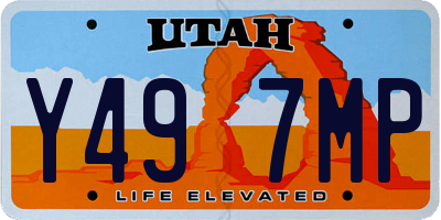 UT license plate Y497MP