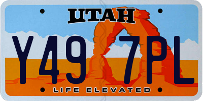 UT license plate Y497PL