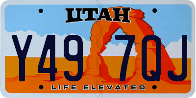 UT license plate Y497QJ