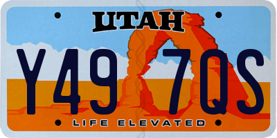 UT license plate Y497QS