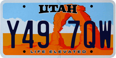 UT license plate Y497QW