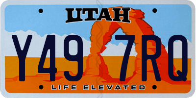 UT license plate Y497RQ