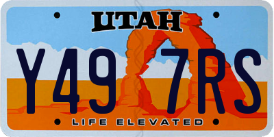UT license plate Y497RS