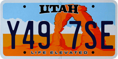 UT license plate Y497SE