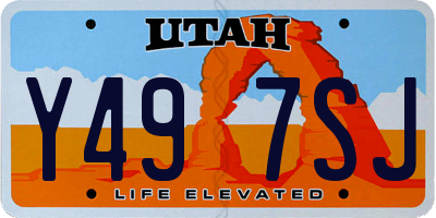 UT license plate Y497SJ