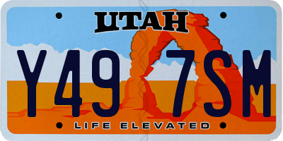 UT license plate Y497SM