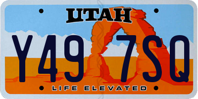 UT license plate Y497SQ