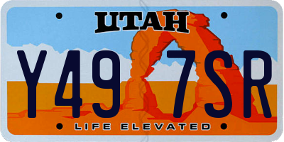 UT license plate Y497SR