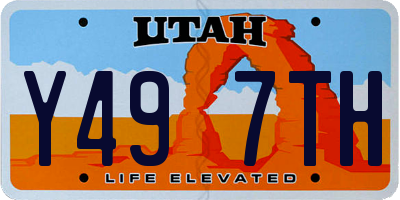UT license plate Y497TH