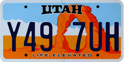 UT license plate Y497UH