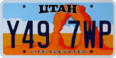 UT license plate Y497WP