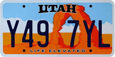 UT license plate Y497YL