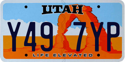 UT license plate Y497YP