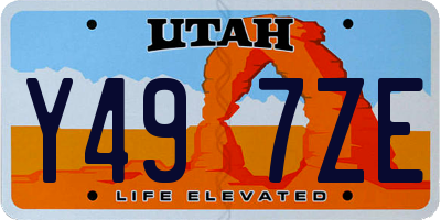 UT license plate Y497ZE