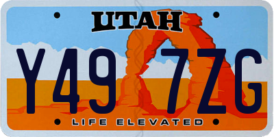 UT license plate Y497ZG