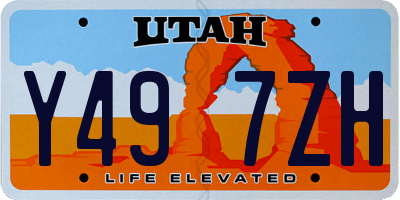 UT license plate Y497ZH